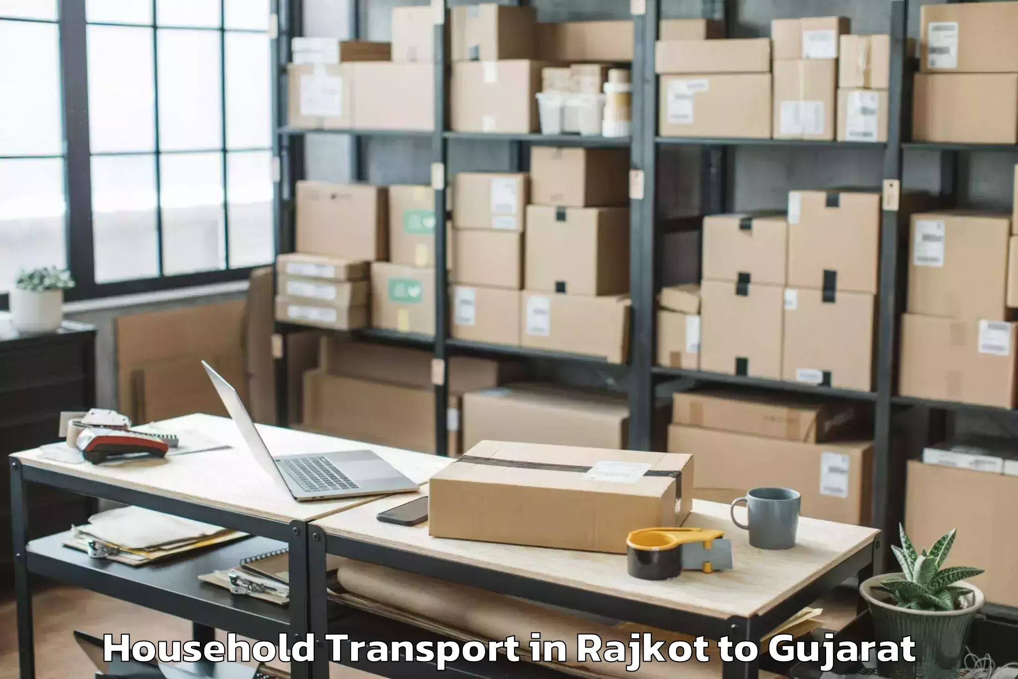 Hassle-Free Rajkot to Gandhi Nagar Household Transport